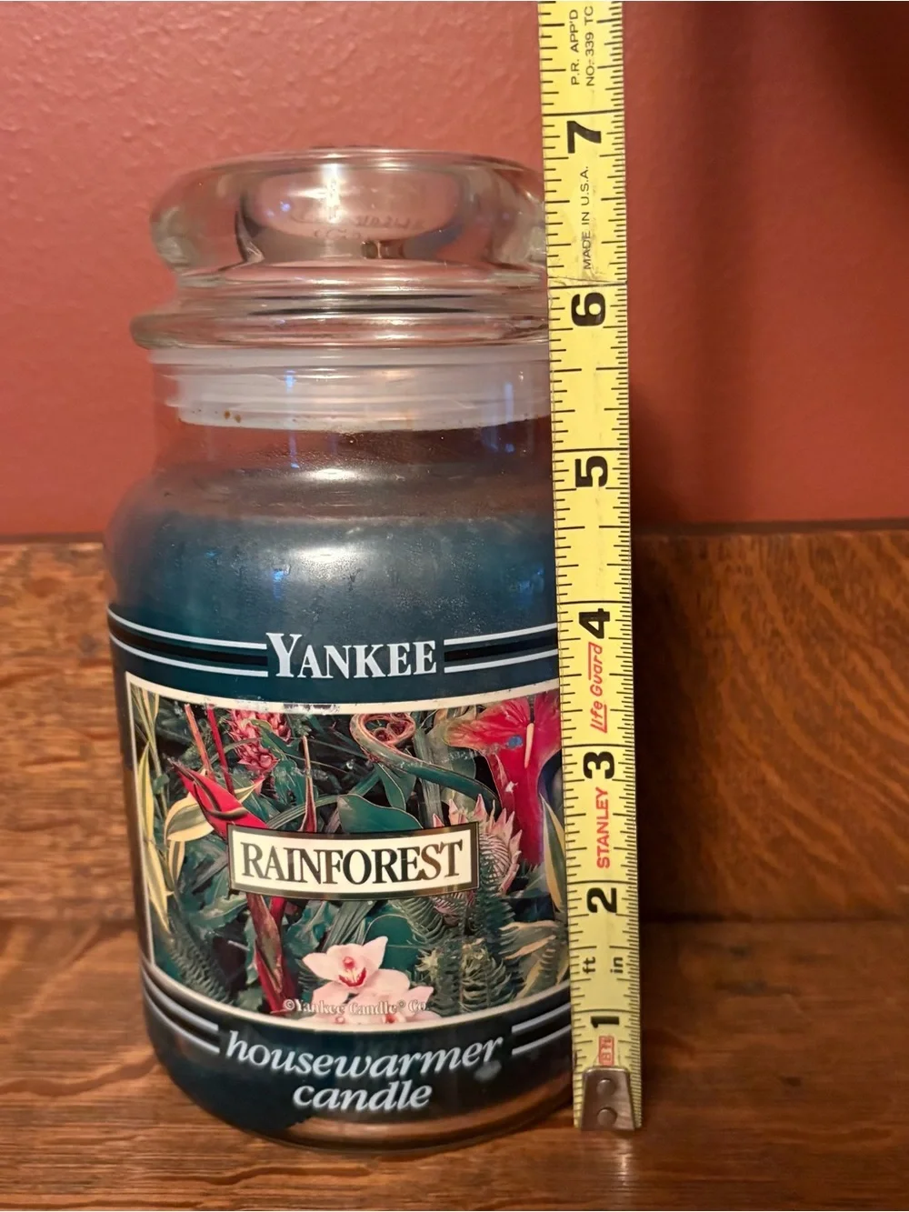 Yankee Candle 22oz Rainforest Black Band Unlit One Wick House Warmer Candle